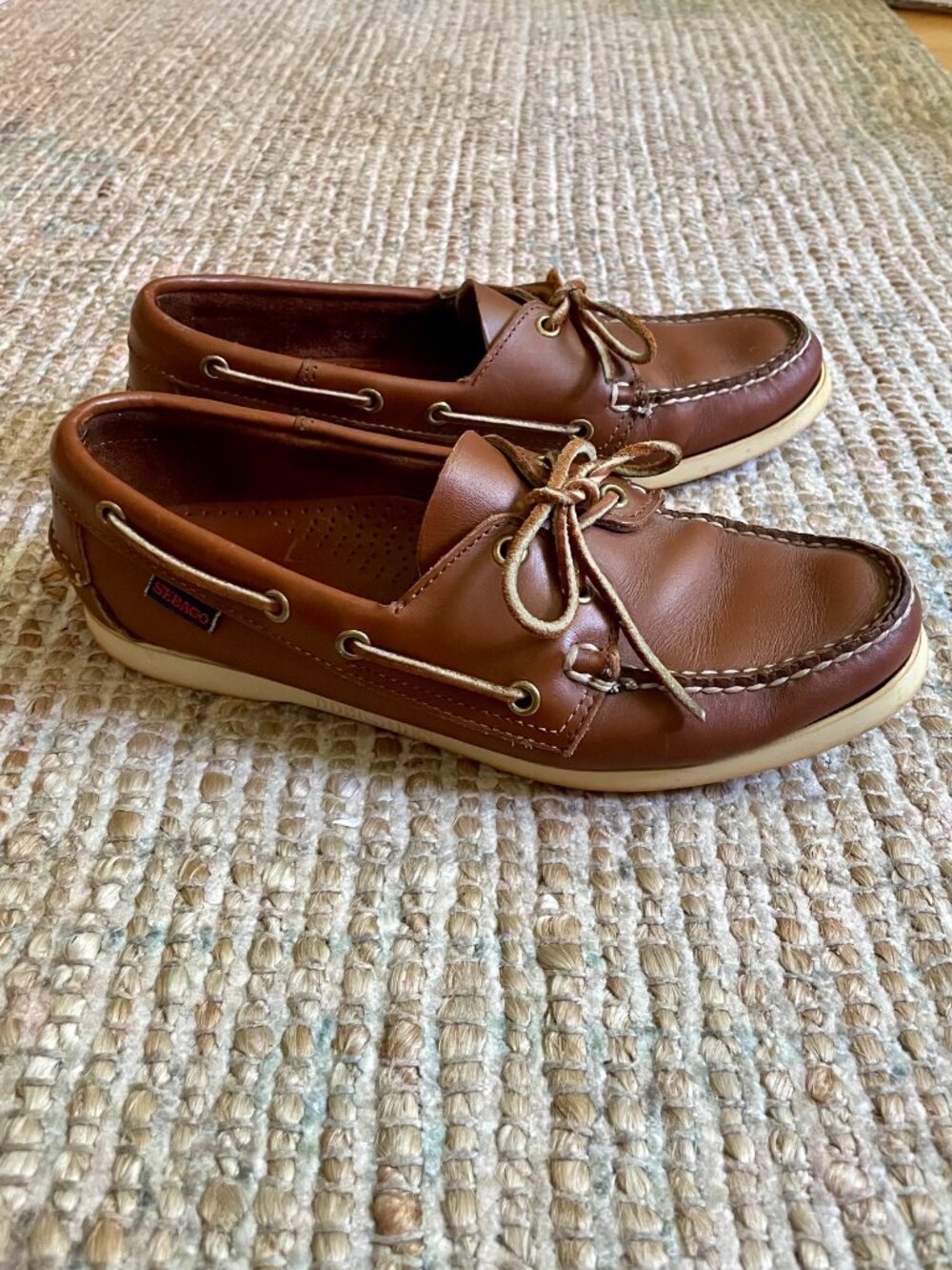 Sebago Docksides Brown Leather Boat Shoes Men's 8.5M Unisex